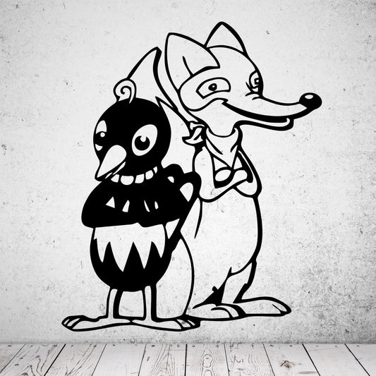 Wandtattoo Pittiplatsch - Herr Fuchs und Frau Elster