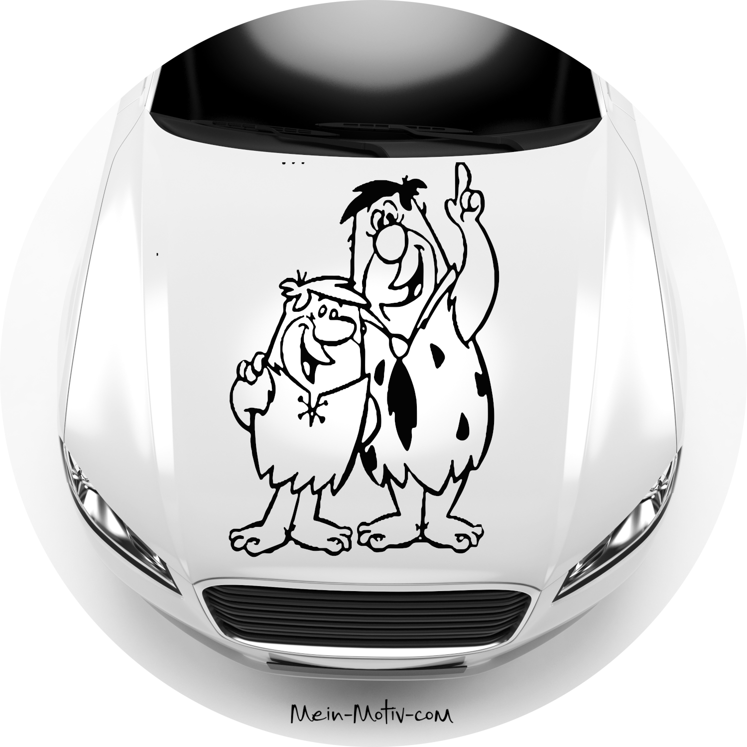 Autoaufkleber Familie Feuerstein-Fred und Barney