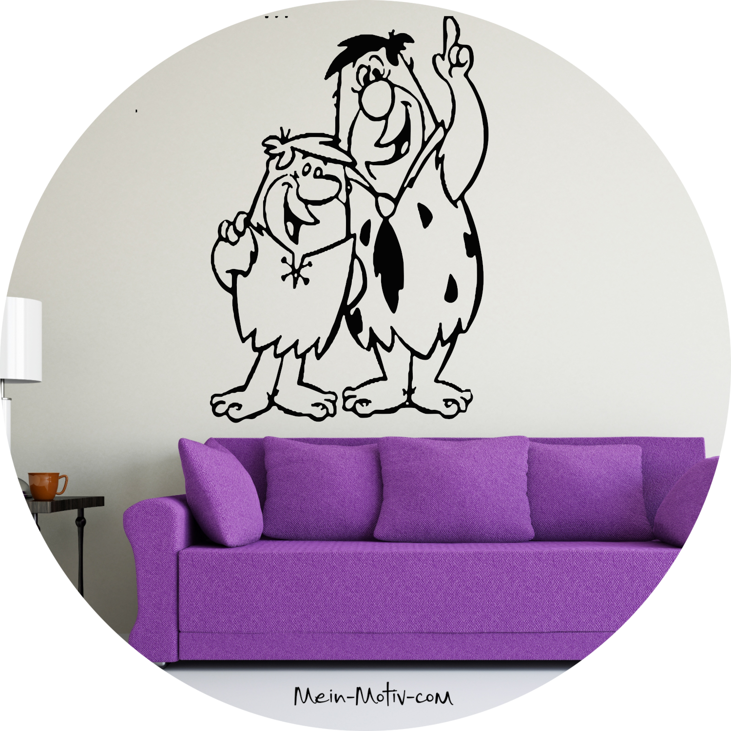 Wandtattoo Familie Feuerstein-Fred und Barney