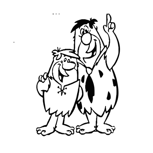 Wandtattoo Familie Feuerstein-Fred und Barney