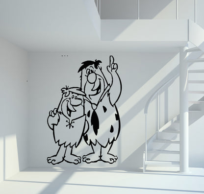 Wandtattoo Familie Feuerstein-Fred und Barney