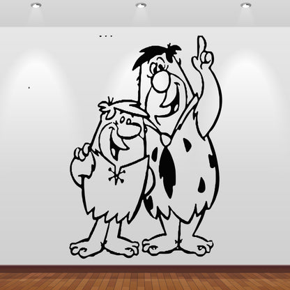 Wandtattoo Familie Feuerstein-Fred und Barney