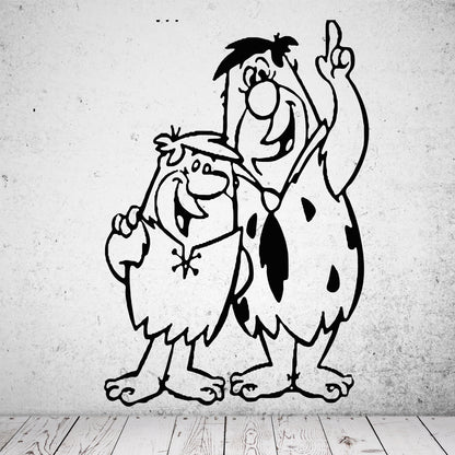 Wandtattoo Familie Feuerstein-Fred und Barney