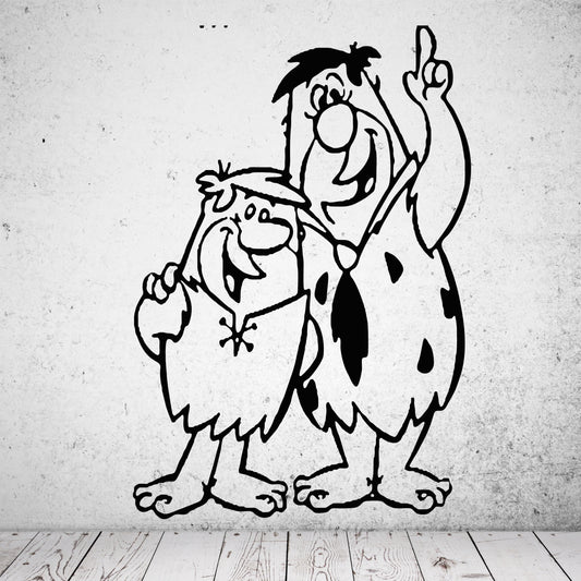 Wandtattoo Familie Feuerstein-Fred und Barney
