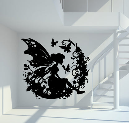 Wandtattoo Baumelfe