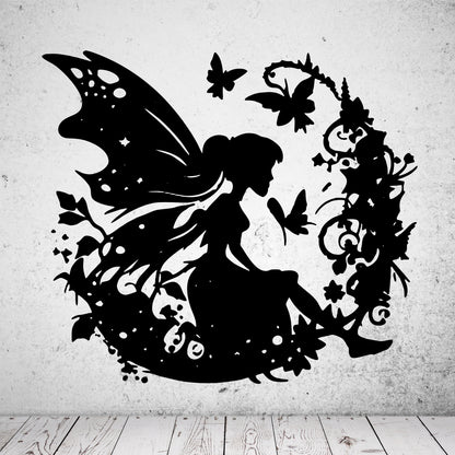 Wandtattoo Baumelfe