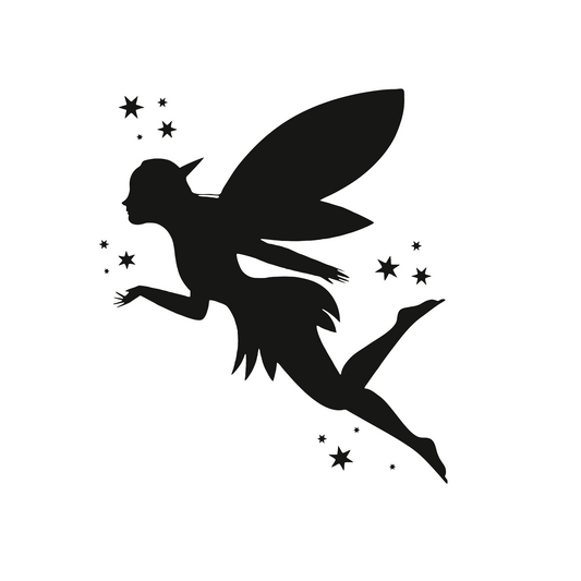 Wandtattoo Fee Silhouette mit Sternen