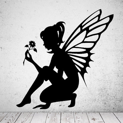 Wandtattoo Fee mit Blume