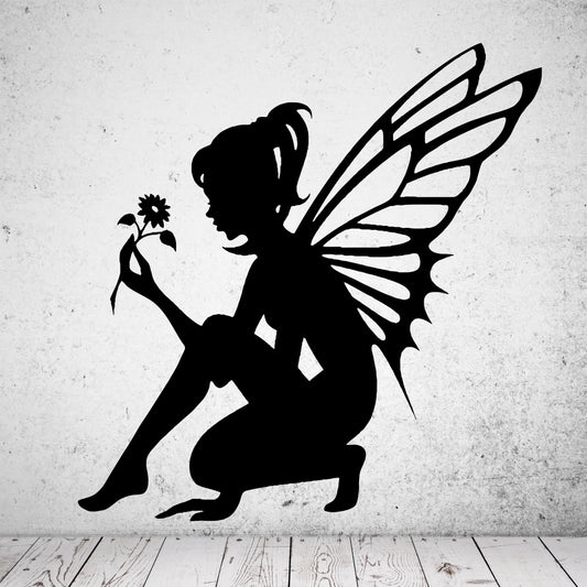 Wandtattoo Fee mit Blume