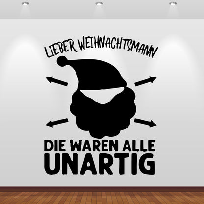 Wandtattoo Lieber Weihnachtsmann
