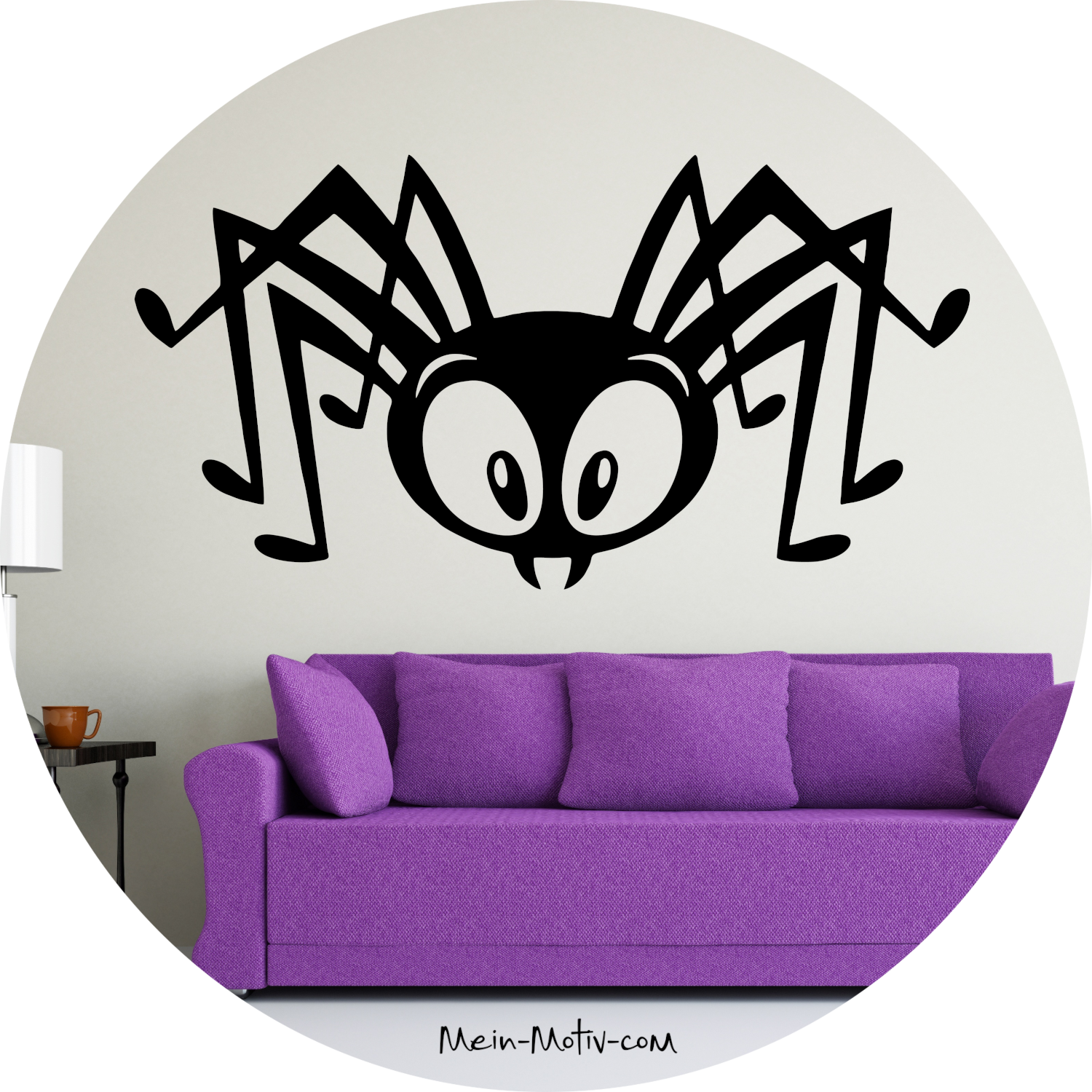 Wandtattoo Spinne witzig