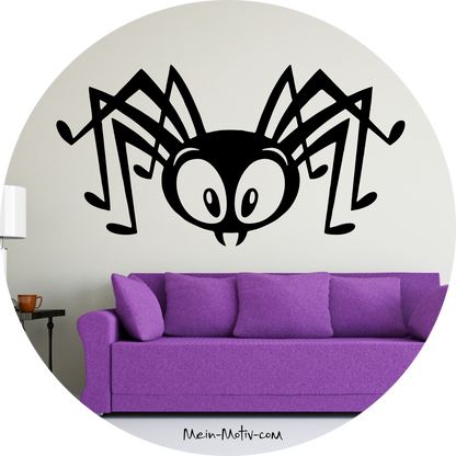 Wandtattoo Spinne witzig