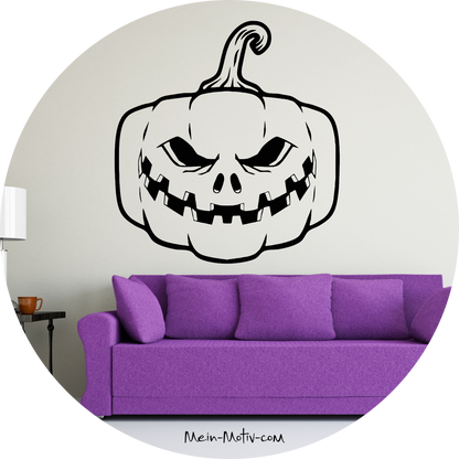Wandtattoo Kürbis - Halloween