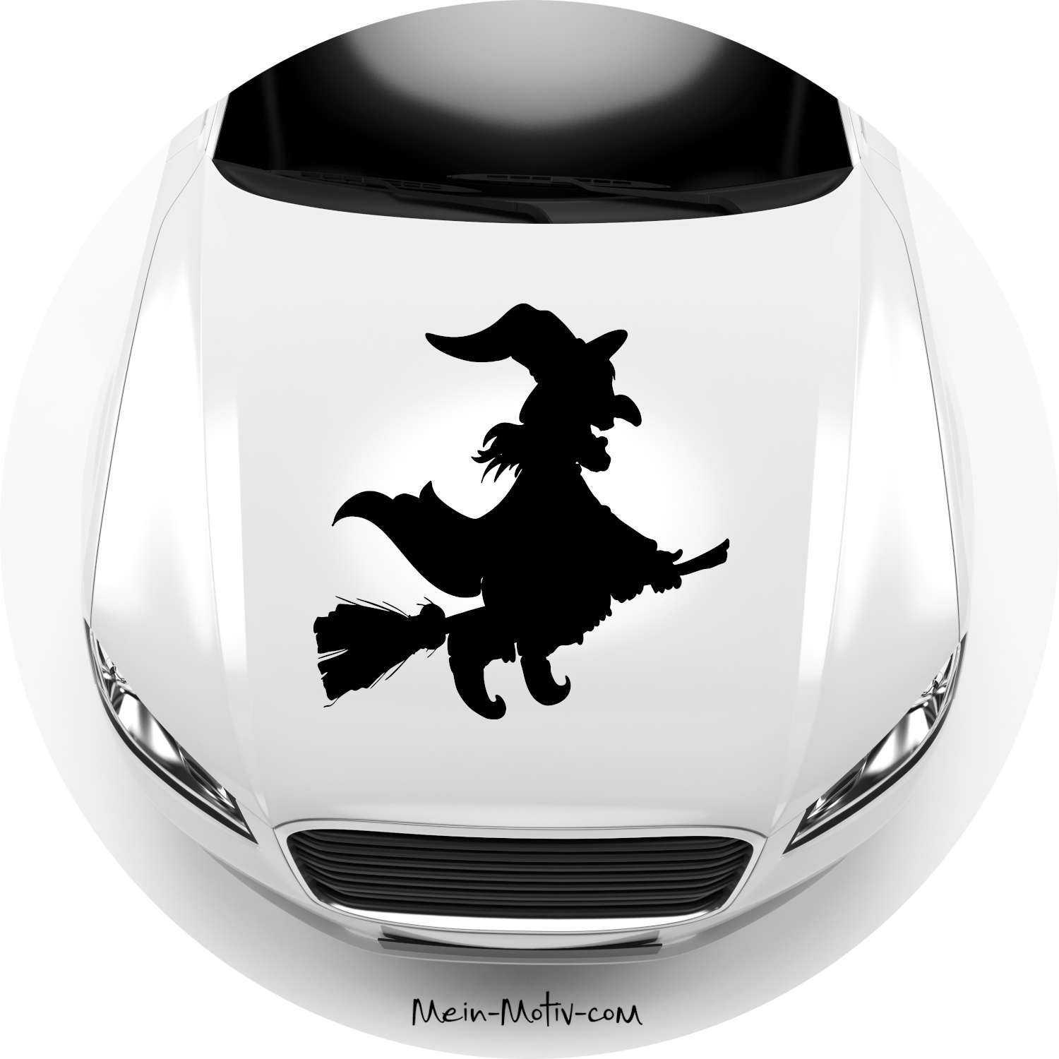Autoaufkleber Silhouette Hexe