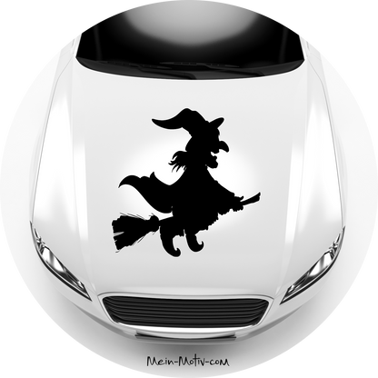 Autoaufkleber Silhouette Hexe