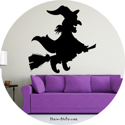 Wandtattoo Silhouette Hexe