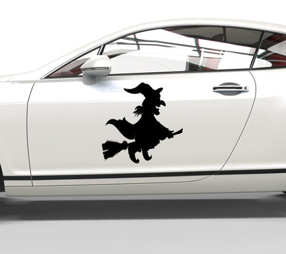 Autoaufkleber Silhouette Hexe