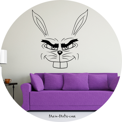 Wandtattoo Hase gemein