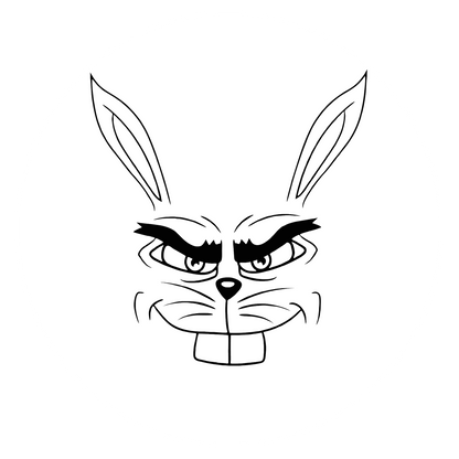 Autoaufkleber Hase gemein