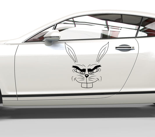 Autoaufkleber Hase gemein