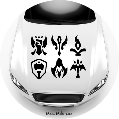 Autoaufkleber - LoL - League of Legends - Icons