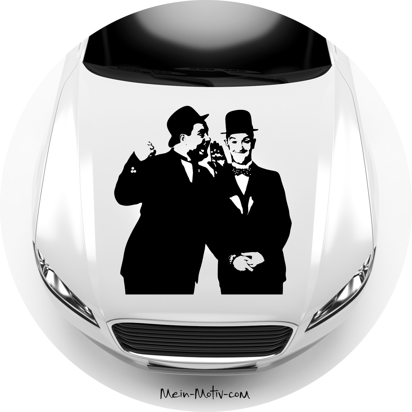 Autoaufkleber Dick und Doof