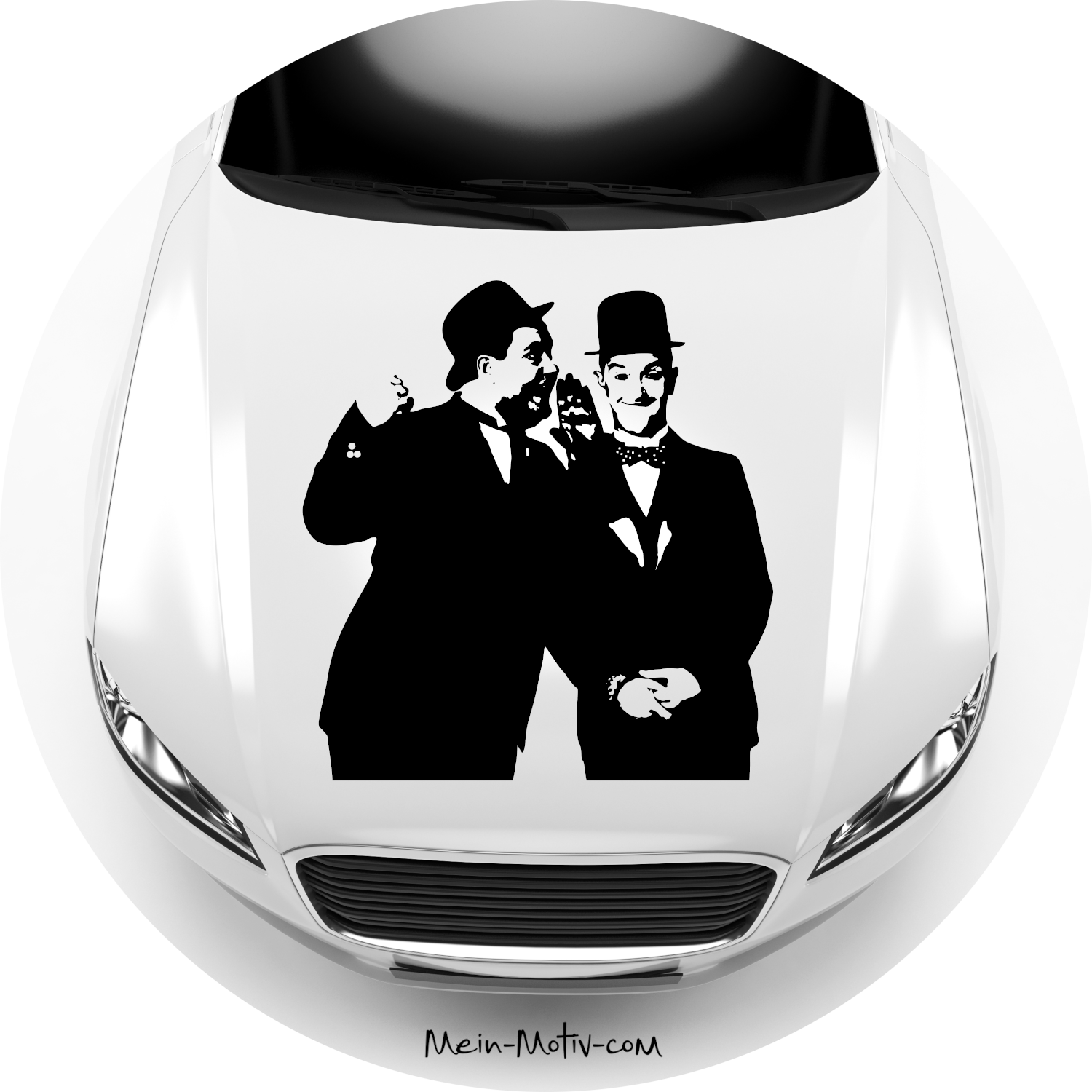 Autoaufkleber Dick und Doof
