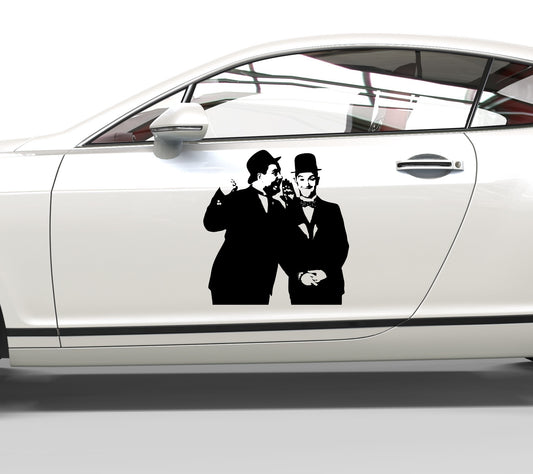 Autoaufkleber Dick und Doof