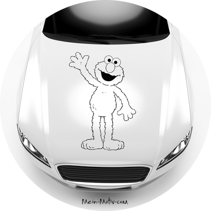 Autoaufkleber Elmo Sesamstraße