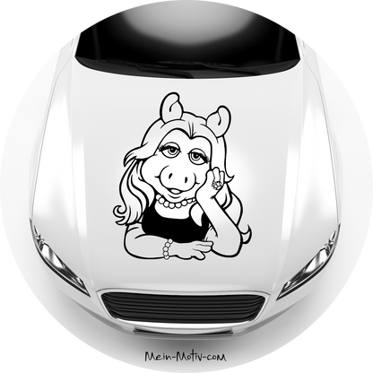 Autoaufkleber Miss Piggy - Muppet Show