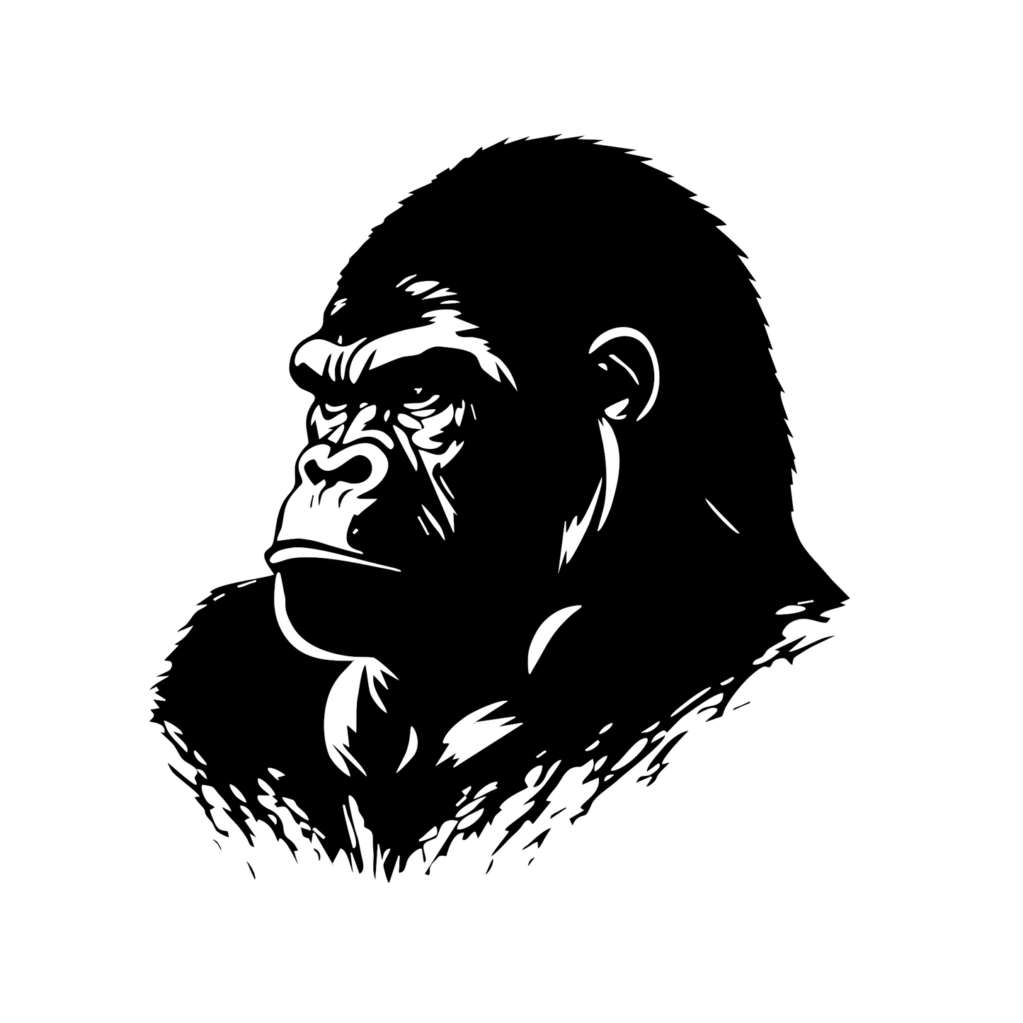 Wandtattoo Gorilla seitlich