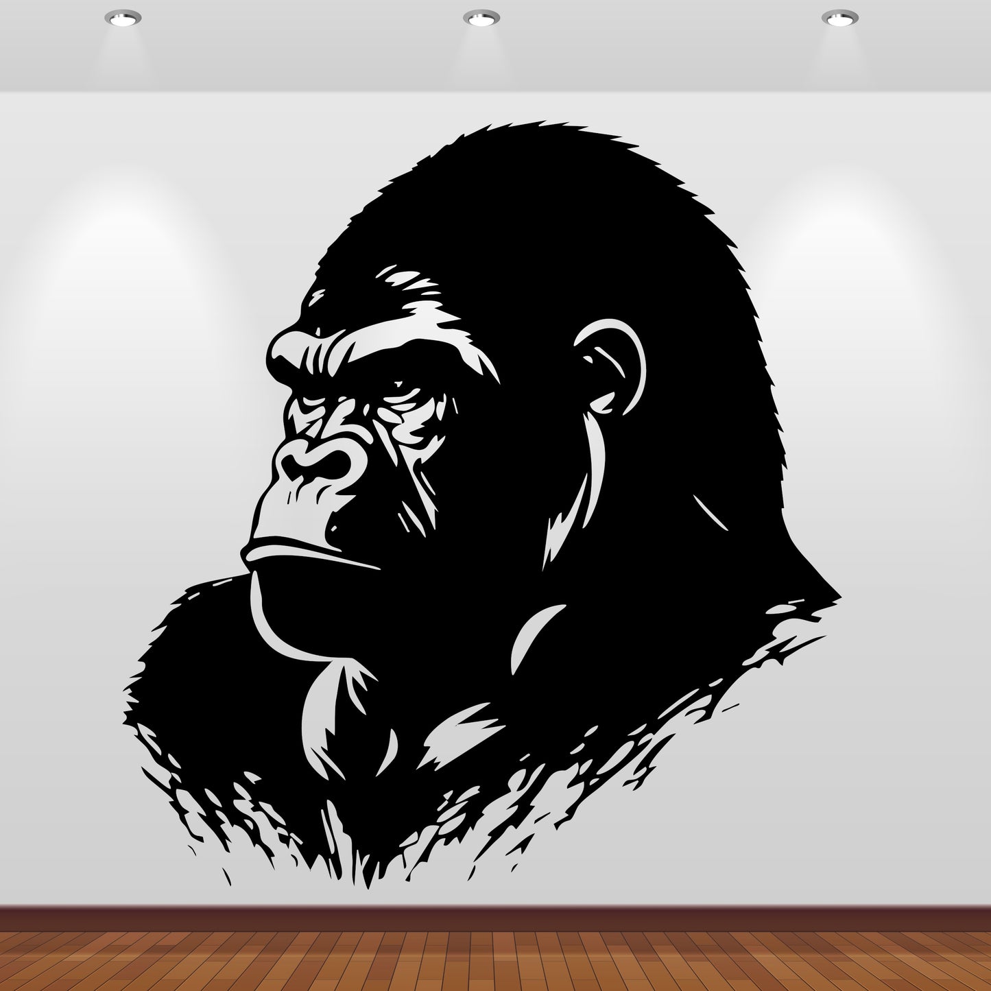 Wandtattoo Gorilla seitlich