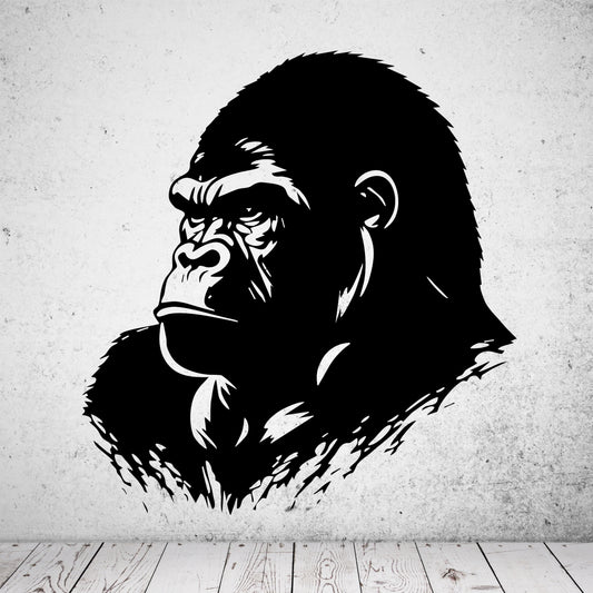 Wandtattoo Gorilla seitlich