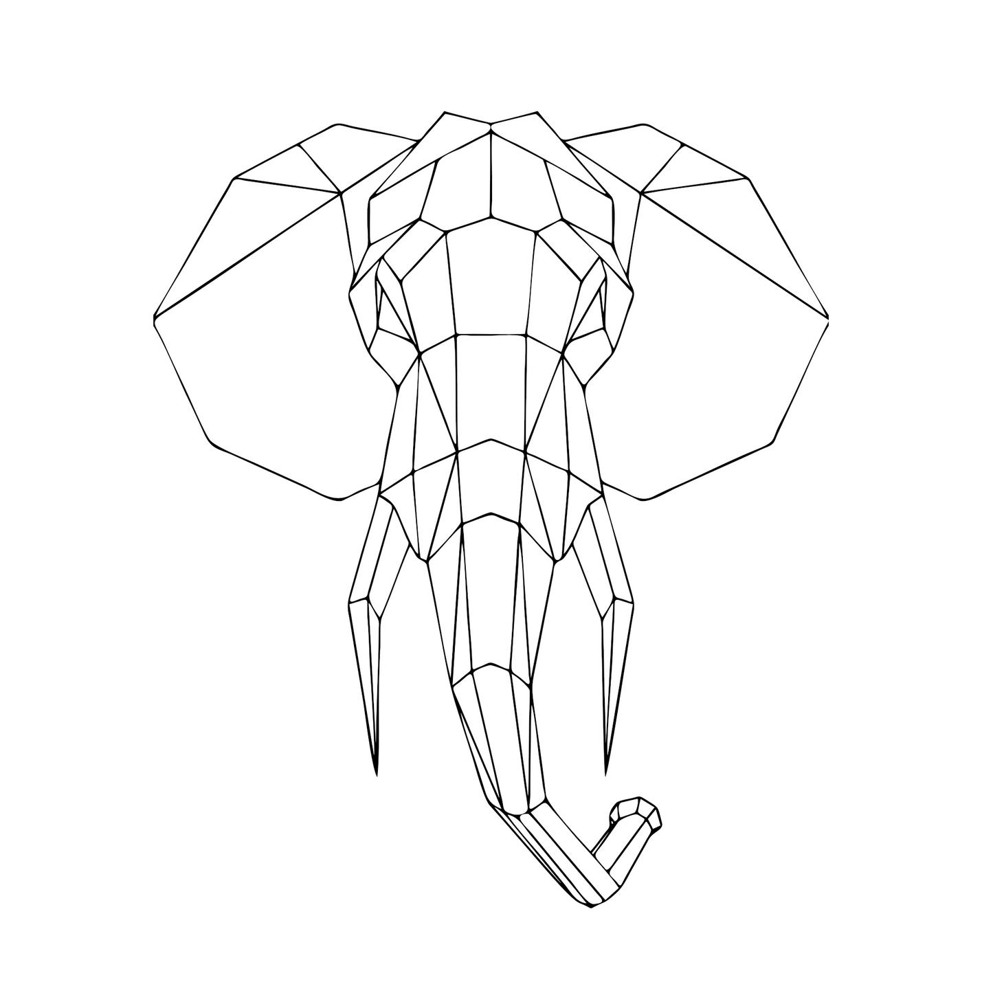 Autoaufkleber Elefant geometrisch