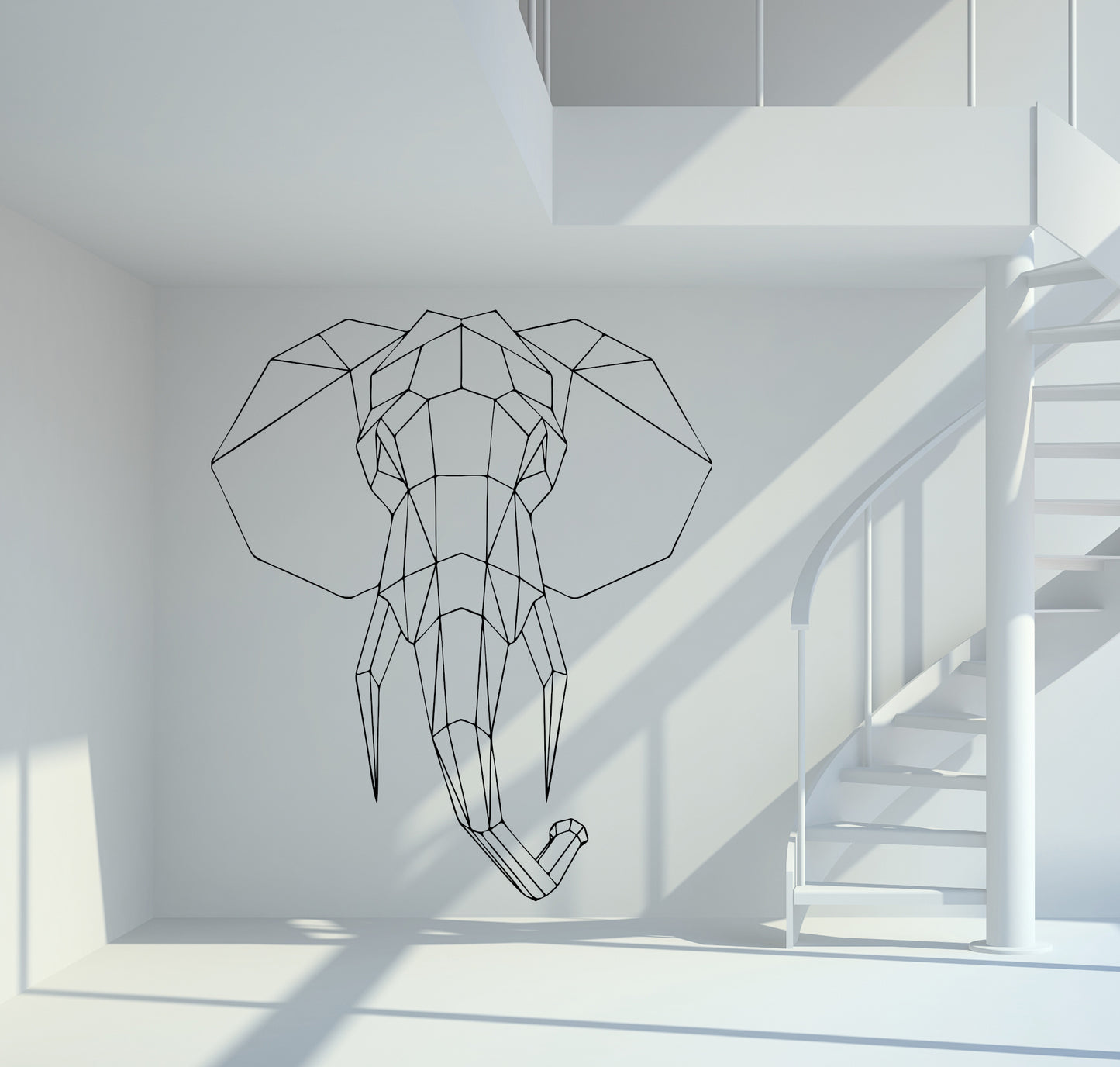 Wandtattoo Elefant geometrisch