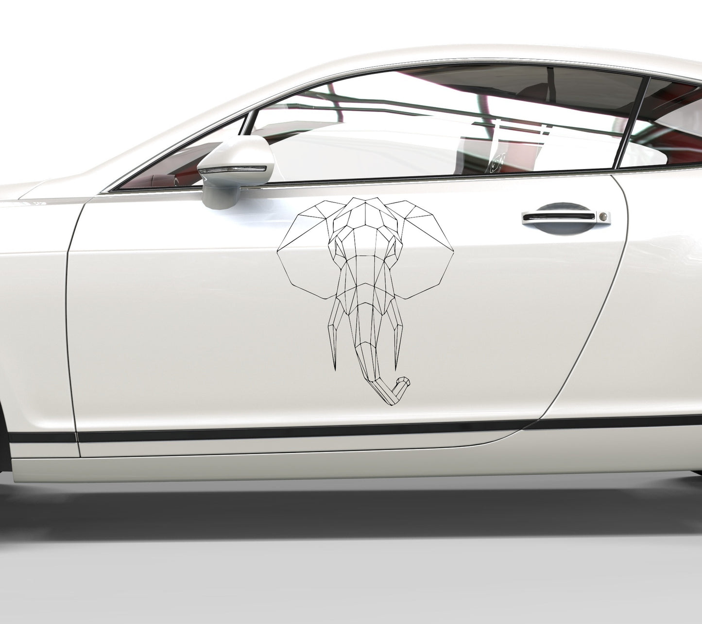 Autoaufkleber Elefant geometrisch