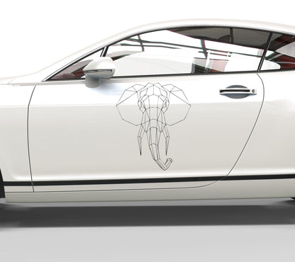Autoaufkleber Elefant geometrisch