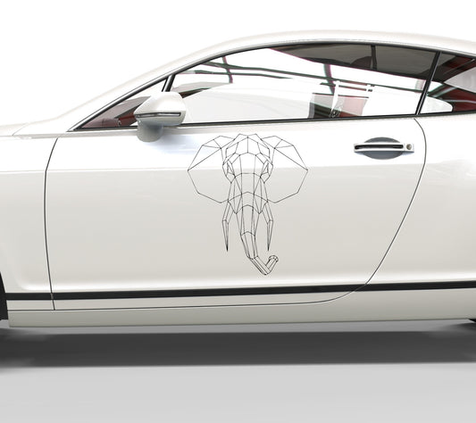 Autoaufkleber Elefant geometrisch