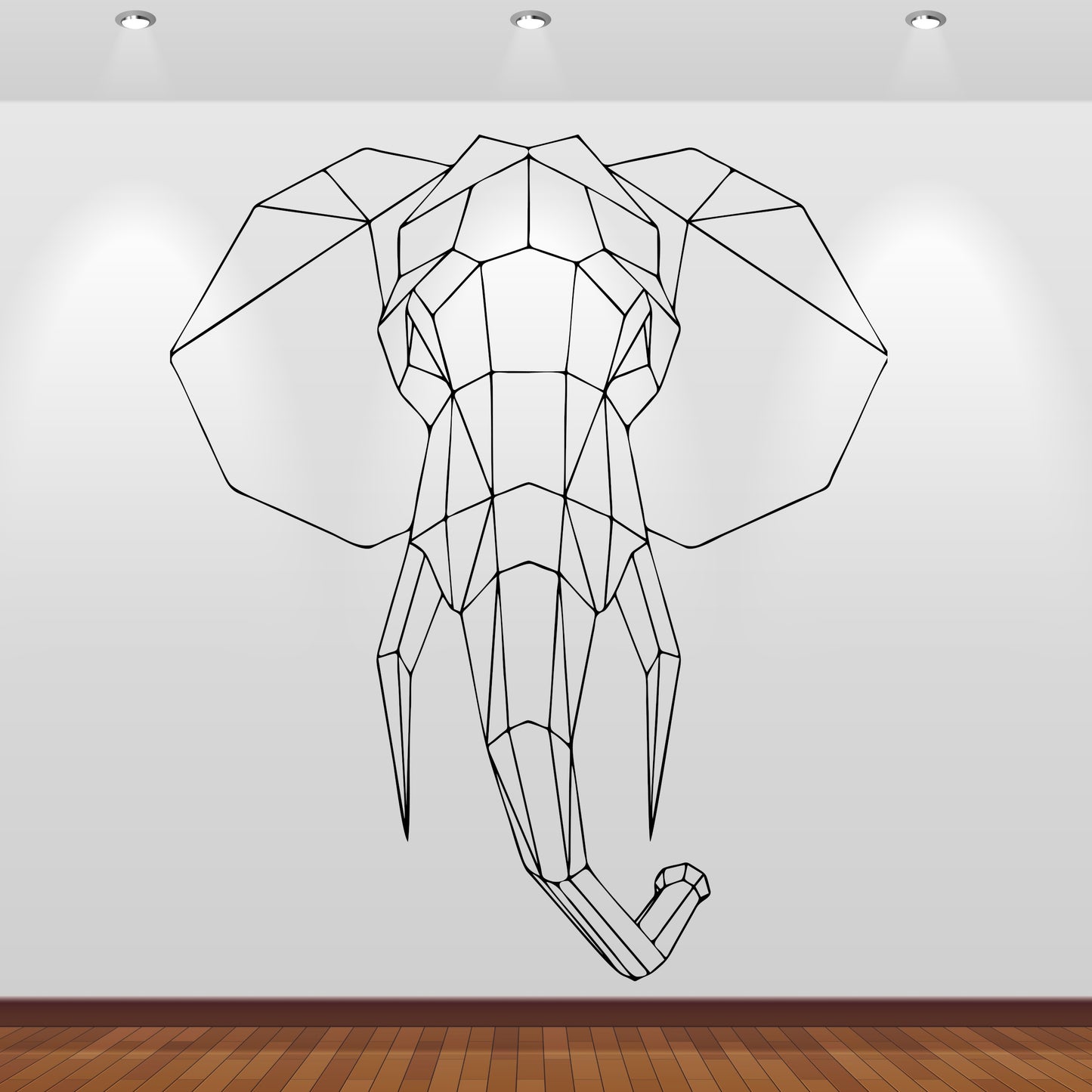 Wandtattoo Elefant geometrisch
