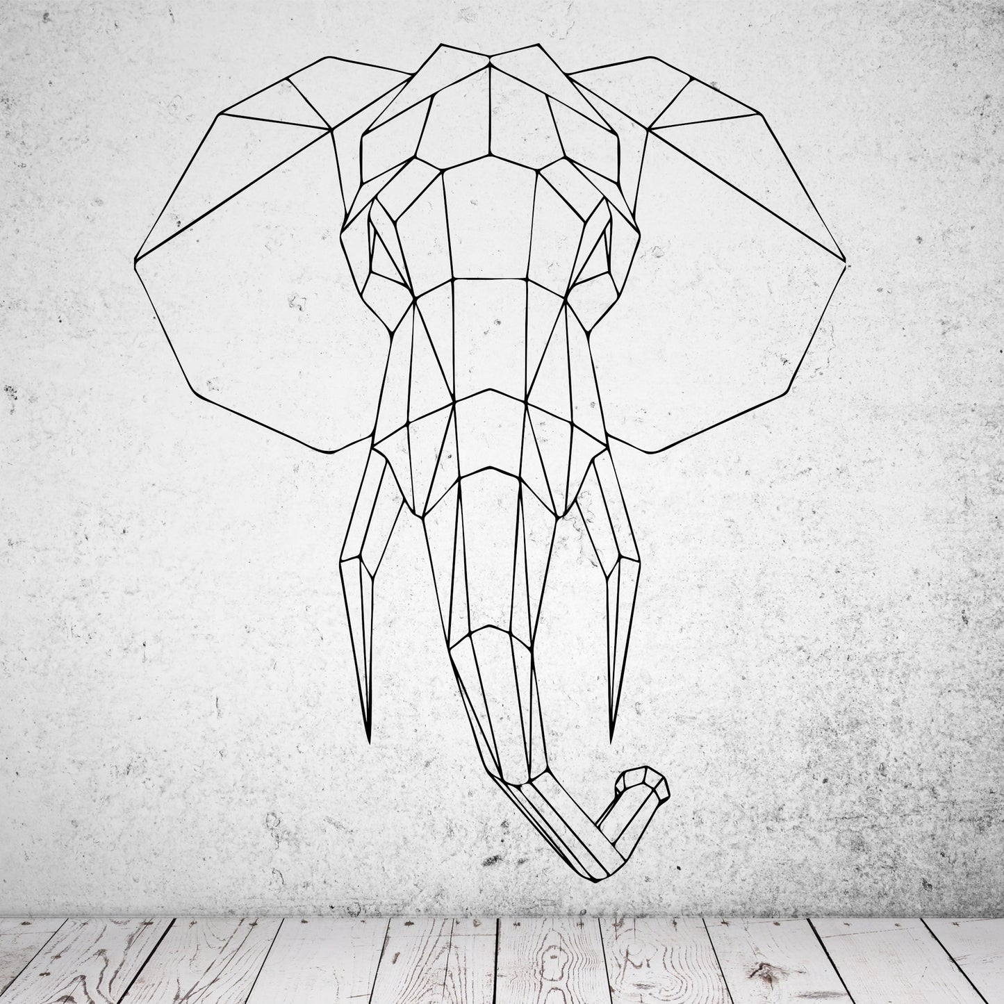 Wandtattoo Elefant geometrisch