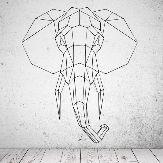 Wandtattoo Elefant geometrisch