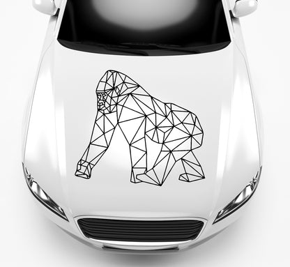 Autoaufkleber Gorilla geometrisch
