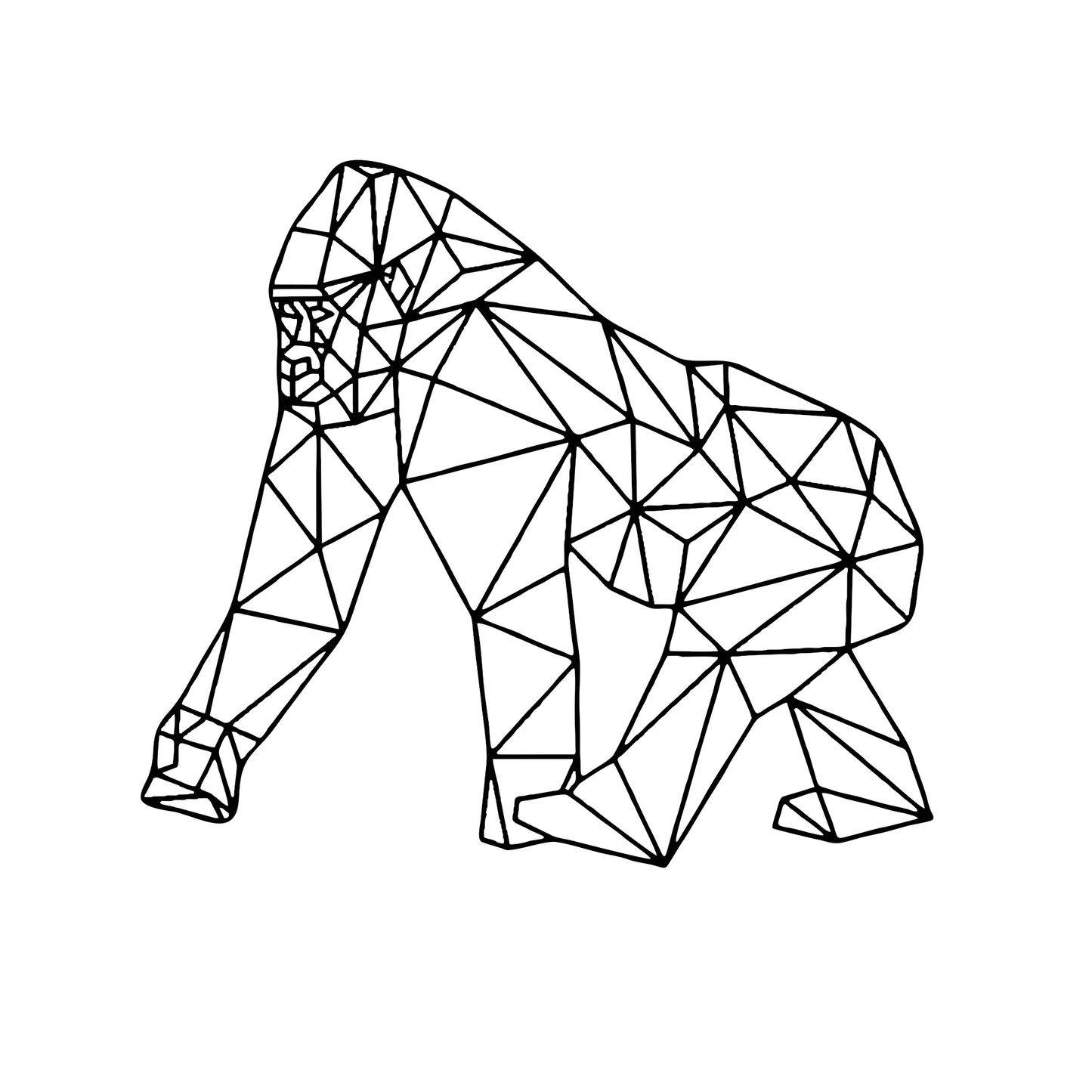 Wandtattoo Gorilla geometrisch