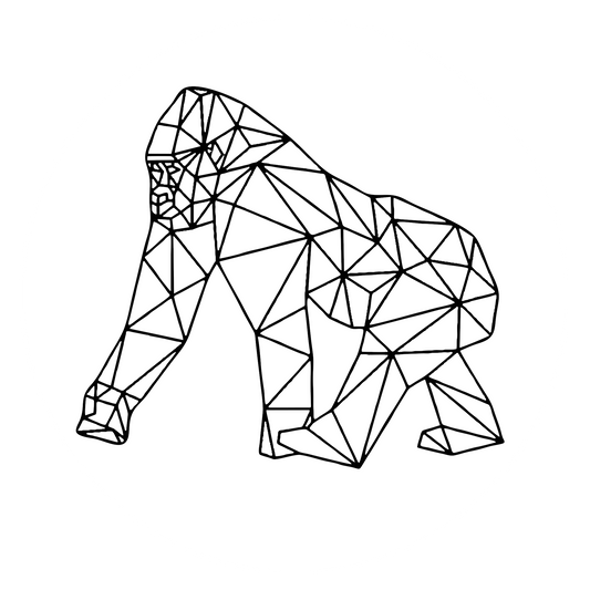 Wandtattoo Gorilla geometrisch