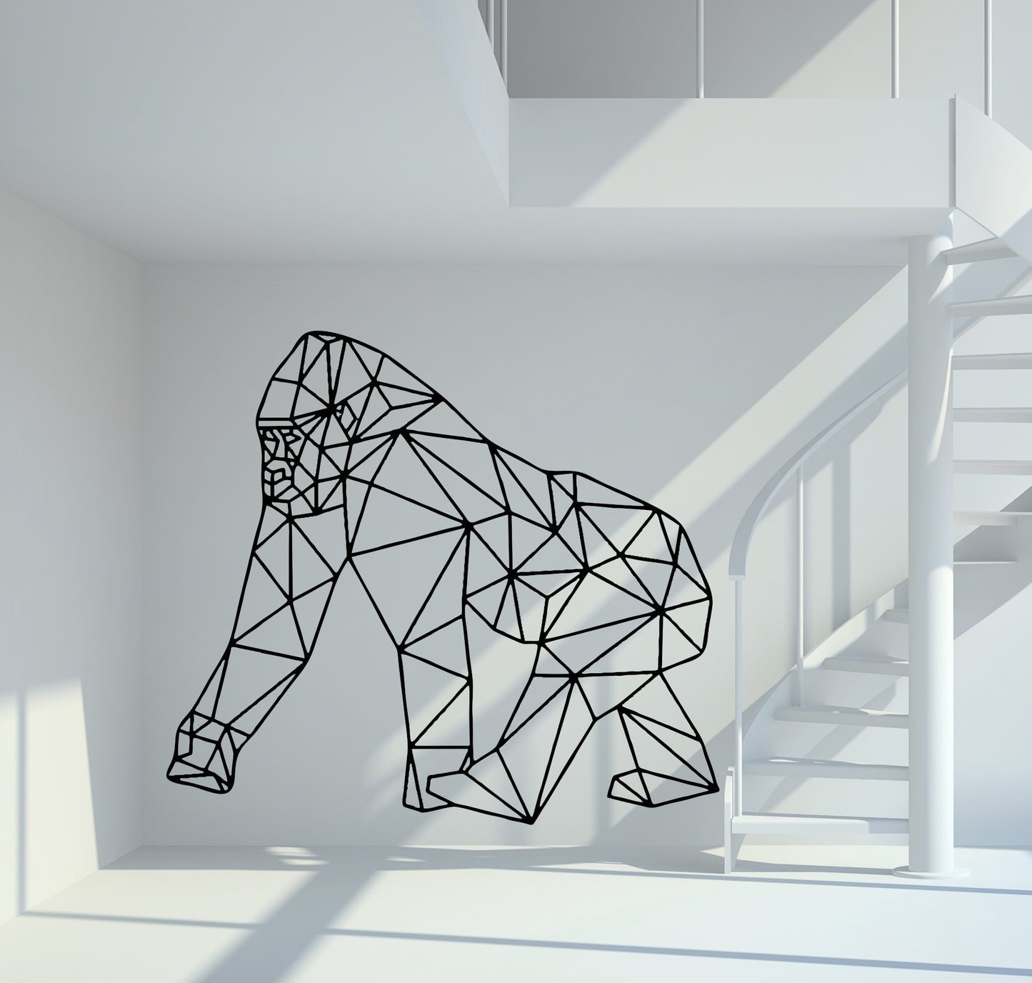 Wandtattoo Gorilla geometrisch