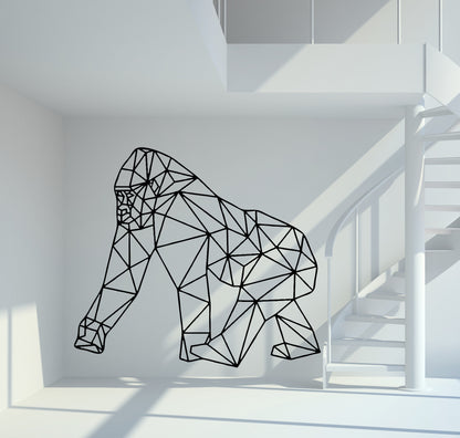 Wandtattoo Gorilla geometrisch