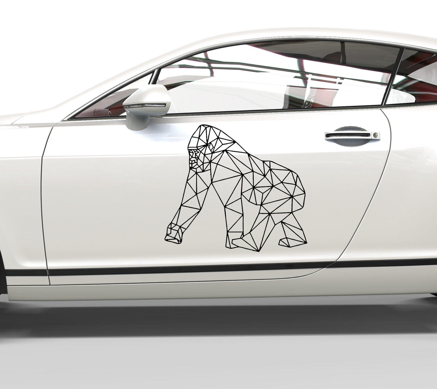 Autoaufkleber Gorilla geometrisch