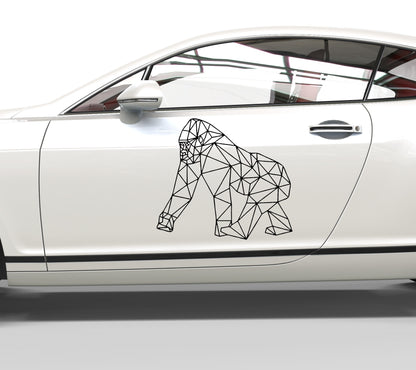 Autoaufkleber Gorilla geometrisch