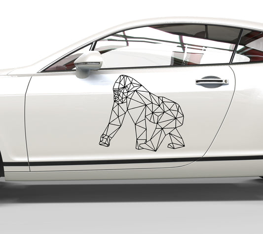 Autoaufkleber Gorilla geometrisch