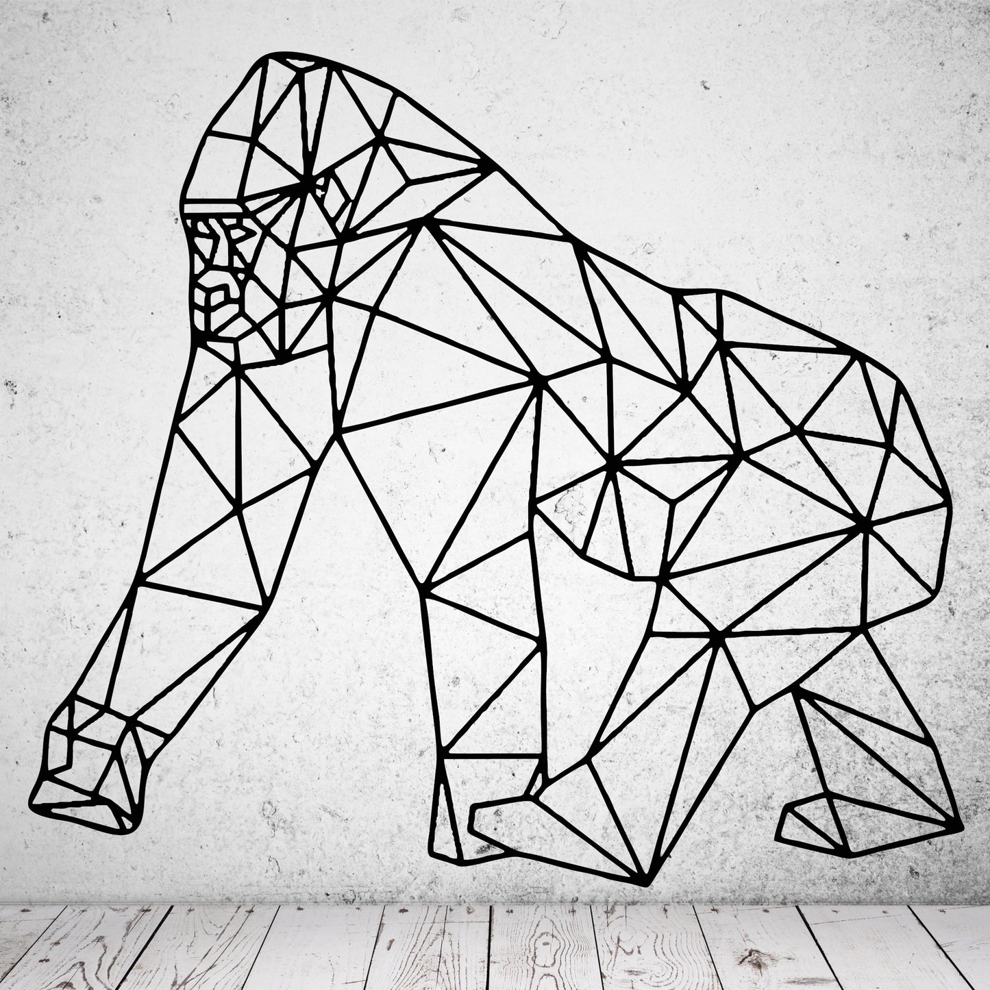 Wandtattoo Gorilla geometrisch